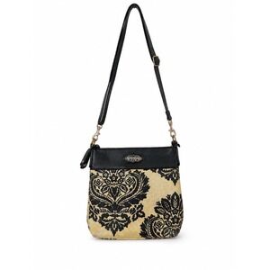 Spartina 449 Daufuskie Island Linen Leather Crossbody Bag Purse Bohemian